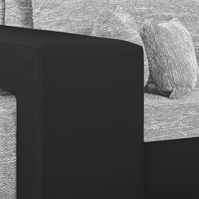 MILAN Kihúzható kanapé 2 + 2 puffal Ezüst/fehér