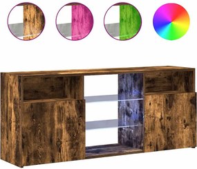 vidaXL füstös tölgy színű LED-es TV-szekrény 120 x 30 x 50 cm