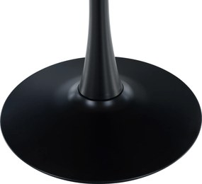 Étkezőasztal, kerek, tölgy/fekete, átmérő 110 cm, REVENTON NEW