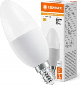 Led izzó B37 E14 7,3W 60W 806lm 4000K Semleges fehér Ledvance