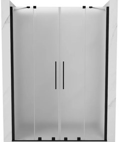Mexen Velar Duo, tolózuhanyajtó nyitáshoz 150 cm, 8 mm-es matt üveg, fekete matt, 871-150-000-32-70
