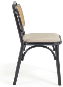 Fekete-bézs étkezőszék Doriane – Kave Home