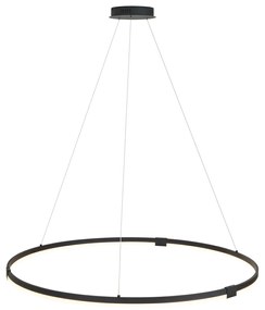 Design függőlámpa fekete 120cm LED-del, 3 lépésben dimmelhető - Anello