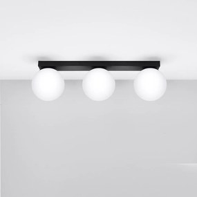 Fekete mennyezeti lámpa üveg búrával ø 12 cm Umerta – Nice Lamps