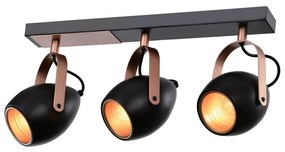 ANICA 3xE14/40W/230V fekete/réz spotlámpa
