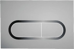 RAVAK Chrome nyomólap, 2 vízmennyiségű, szatén, 247x165mm