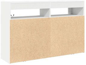 Fehér Oldalszekrény Fehér Mérnöki fa 116 x 30 x 75 cm Modern