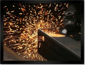 Poszterek keretben 40x30 Hegesztőgép szikra fém