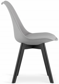 AKCIÓ Világosszürke BALI MARK szék fekete lábakkal II. osztályú