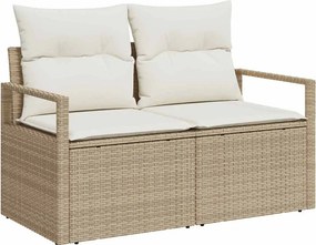 vidaXL Kanapé Szett párnával 6 pcs Bézs polirattan