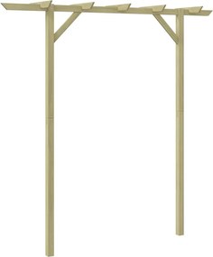 vidaXL fa kerti pergola 205 x 40 x 203 cm