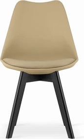 AKCIÓ Bézs szék BALI MARK fekete lábakkal II. osztály