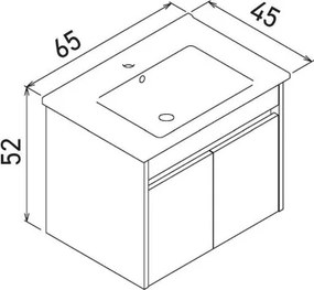 Arno mosdószekrény, 65 cm – TR785PNC1124