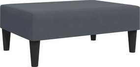 vidaXL sötétszüke bársony lábzsámoly 77x55x31 cm