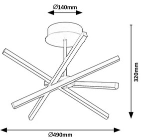 Rabalux 71270 - LED Csillár rúdon MATILDE LED/30W/230V 4000K