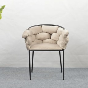 Étkezőszék, szürkésbarna Taupe Velvet szövet/fekete, DOROTA