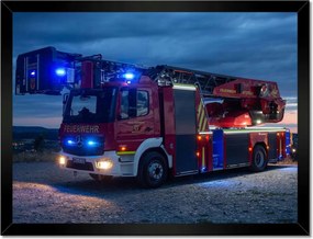 Poszterek keretben 40x30 Tűzoltóautó a jelzésen