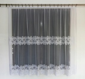 Mg Függöny jacquard Z040 Fehér 390X160 kész szalaggal