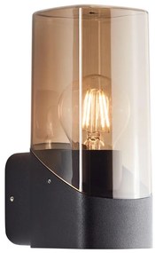 Brilliant - Kültéri fali lámpa MINOU 1xE27/10W/230V IP44 fekete/füstös