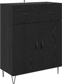 vidaXL Széf fiókkal Fekete tölgy 69,5 x 34 x 90 cm Faanyag