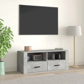 Betonszürke szerelt fa TV-szekrény 100x35x40 cm