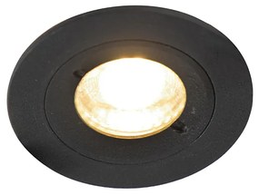 Modern okos süllyesztett spotlámpa fekete kerek WiFi GU10 IP54-gyel - Xena