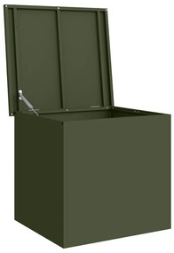 vidaXL Olíva Zöld Kültéri Tárolódoboz - 55 x 50,5 x 50 cm, hidegen hengerelt acélból készült.