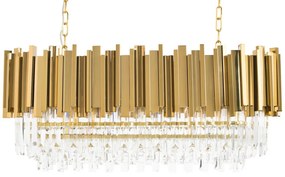 KING HOME DW-D5689S-GOLD IMPERIAL Kristály Függesztett Lámpa Átlátszó, Arany E14 IP20
