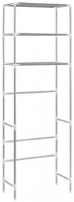 3-szintes ezüstszínű alumínium tárolóállvány 53 x 28 x 169 cm