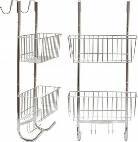 Bamodi zuhanykosár 2 szintes króm akasztók fúrás nélkül