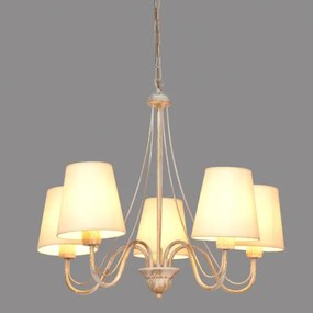 Csillár láncon MALBO 5xE27/15W/230V bézs