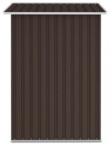 barna horganyzott acél kerti fészer 205 x 129 x 183 cm