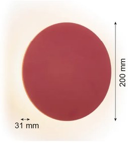 Argon 8321 - LED Fali lámpa OREGON PLUS LED/4,5W/230V 3000K 20 cm piros