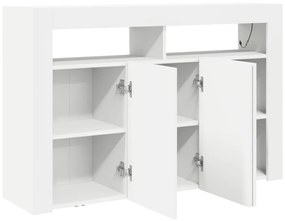 Fehér Oldalszekrény Fehér Mérnöki fa 116 x 30 x 75 cm Modern