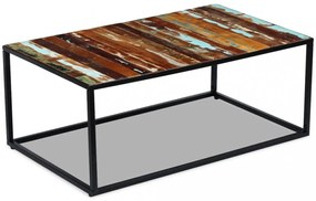 tömör újrahasznosított fa dohányzóasztal 100 x 60 x 40 cm