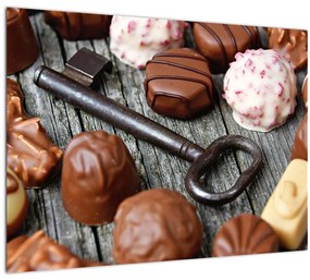 Csokoládé és a kulcs képe (70x50 cm)