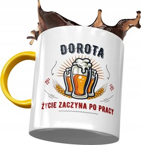 Sárga Bögre Dorottya Feleség Barátnő Ajándék Nyomtatott Fotóval