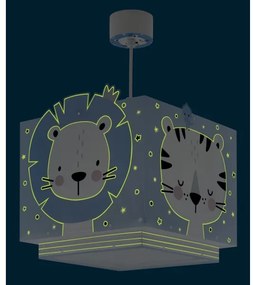 Dalber 63112T - Gyermekcsillár JUNGLE 1xE27/15W/230V kék