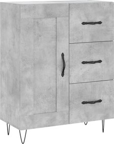 vidaXL betonszürke szerelt fa tálalószekrény 69,5 x 34 x 90 cm