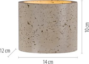 Schöner Wohnen 12542-42 - TRAVENTA fali lámpatest 1xG9/10W/230V beton