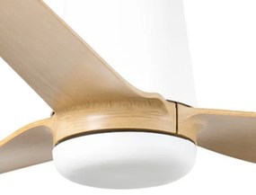 FARO 33829WT - Mennyezeti ventilátor PUNT TUB M barna/fehér átm. 132 cm WT + távirányító