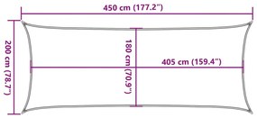 barna HDPE napvitorla 160 g/m² 2 x 4,5 m