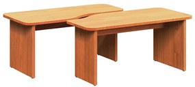 Dohányzóasztal 2 pcs Viaszbarna 100 x 69 x 35.5 cm