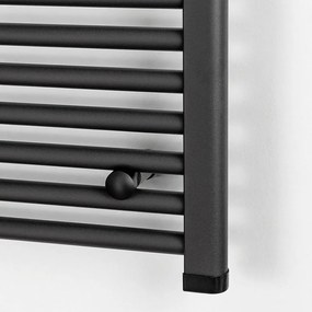 Egyenes törölközőszárító radiátor 1400x600 mm fekete