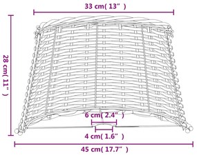 barna fonott lámpaernyő Ø45 x 28 cm