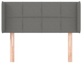 sötétszürke szövet fejtámla szárnyakkal 83x16x78/88 cm