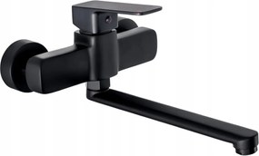 Falra szerelhető mosogató csaptelep forgatható 28,8cm konyhai fekete