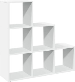 vidaXL 3-szintes szobaelválasztó könyvespolc fehér, 99 x 29 x 99 cm, rétegelt fa