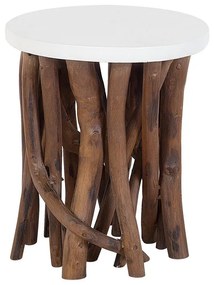 Dohányzóasztal - faágas dizájn - fehér - HOUMA Beliani