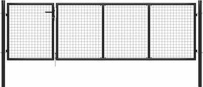 vidaXL antracit színű acél kerti kapu 350 x 75 cm